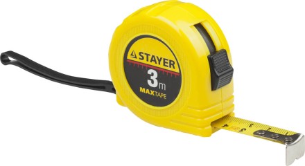 Рулетка STAYER &quot;МASTER&quot; &quot;MaxTape&quot;, пластиковый корпус, 3м/16мм 34014-03-16 купить в Когалыме