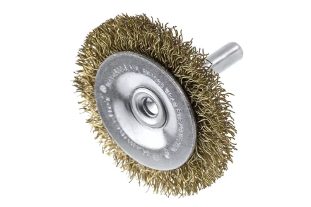 Кордщетка HAMMER плоская 50мм для дрели гофрированная латунированная сталь (207-205) купить в Когалыме