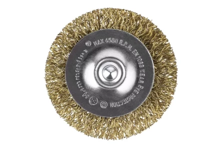 Кордщетка HAMMER плоская 50мм для дрели гофрированная латунированная сталь (207-205) купить в Когалыме