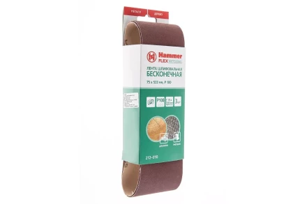 Лента шлиф. бесконечная HAMMER 75х533мм P100 купить в Когалыме