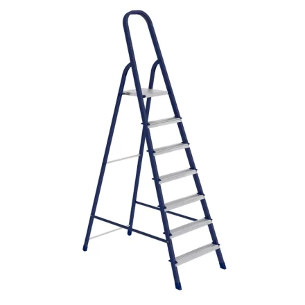 Стремянка 7 ступеней стальная оцинкованные ступени СИБРТЕХ 97847 купить в Когалыме