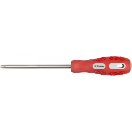 Отвертка ЗУБР "ПРОФИ" хромованадиевая сталь, двухкомпонентная рукоятка, магнит наконечник, PH3x150мм 25232-3-150_z01 купить в Когалыме