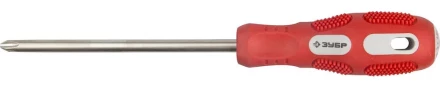 Отвертка ЗУБР "ПРОФИ" хромованадиевая сталь, двухкомпонентная рукоятка, магнит наконечник, PH3x150мм 25232-3-150_z01 купить в Когалыме
