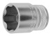 Торцовая головка KRAFTOOL &quot;INDUSTRIE QUALITAT&quot;, Cr-V, SUPER-LOCK, хромосатинированная, 1/2&quot;, 22 мм 27801-22_z01 купить в Когалыме