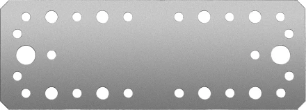 ЗУБР КП-2.5, 180 x 65 x 2.5 мм, цинк, крепежная пластина (31023-180) купить в Когалыме