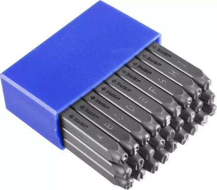 Клейма ЗУБР буквенные латинские, шрифт 5мм 21505-05_z01 купить в Когалыме