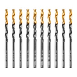 Сверло по металлу, 4,2 мм, HSS-Tin, Golden Tip, 10 шт. Denzel 717210