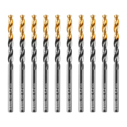 Сверло по металлу, 4,2 мм, HSS-Tin, Golden Tip, 10 шт. Denzel 717210 купить в Когалыме