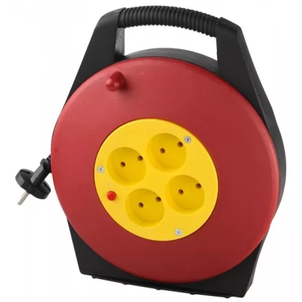 Удлинитель электрический на катушке, евро, 4 гнезда, 10м, СВЕТОЗАР SV-55071-10 купить в Когалыме