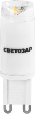 Лампа СВЕТОЗАР светодиодная &quot;LED technology&quot;, цоколь G9, теплый белый свет (3000 К), 2,5Вт (20) 44595-20 купить в Когалыме