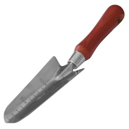 Совок посадочный из нержавеющей стали с деревянной рукояткой  320мм  Кратон 5 10 05 002 купить в Когалыме