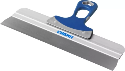 Шпатель СИБИН ФАСАДНЫЙ нержавеющий, алюминиевая направляющая, 2к ручка, 350мм 10085-35 купить в Когалыме