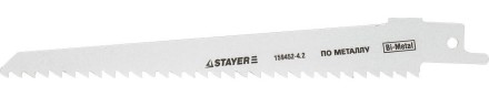 Полотно STAYER &quot;PROFI&quot; S611DF для сабельн эл. ножовки Bi-Metall, дерево, дерево с гвоздями,металл, газобетон, пластик 159452-4.2 купить в Когалыме