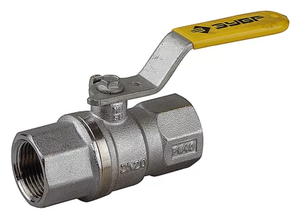 Кран шаровой ЗУБР полнопроход газовый "мама-мама", ручка, хромиров латунь, 3/4" 4-51720-C-3/4 купить в Когалыме