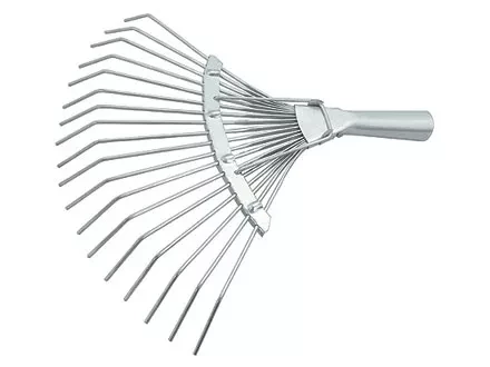 Грабли веерные 18 зубьев без черенка оцинкованные круглый зуб  СИБРТЕХ Россия 61780 купить в Когалыме