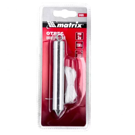 Отвес цилиндрический 150 г шнур 5 м Matrix 84885 купить в Когалыме