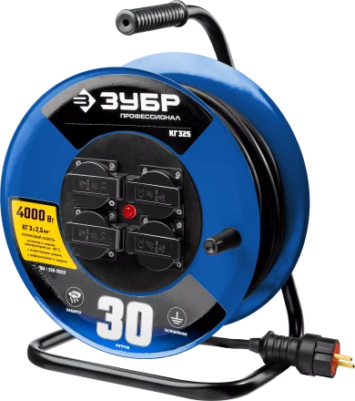 Профессиональные удлинители на стальной катушке КГ 325 силовые серия ПРОФЕССИОНАЛ купить в Когалыме