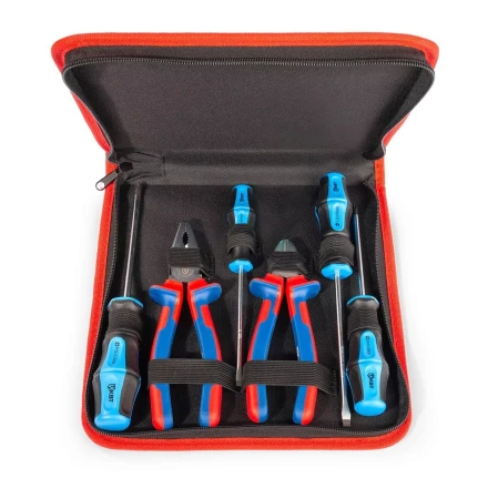 Набор слесарно-монтажного инструмента КВТ НИС-04, 6 предметов (92066) купить в Когалыме