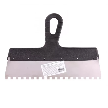 Шпатель из нержавеющей стали 300 мм зуб 8 х 8 мм пластмассовая ручка 85144 купить в Когалыме