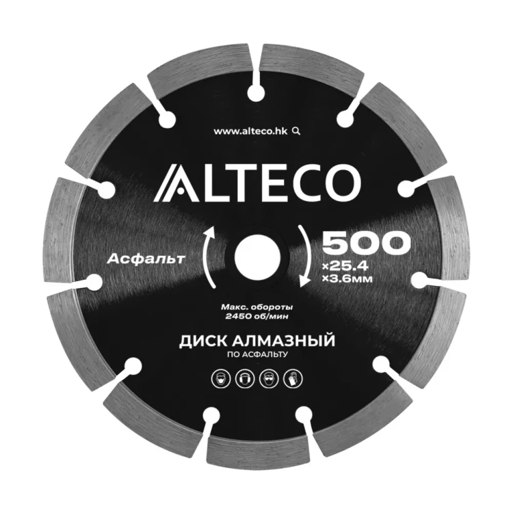 Диск алмазный по асфальту ALTECO 500x25.4x3.6 мм 66488 купить в Когалыме