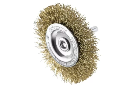 Кордщетка HAMMER плоская 63мм для дрели гофрированная латунированная сталь (207-206) купить в Когалыме