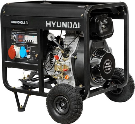 Дизельный генератор Hyundai DHY 8000LE-3 + колеса купить в Когалыме