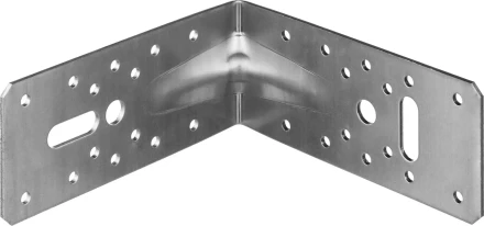 ЗУБР УКУ-2.5, 65 x 145 x 145 x 2.5 мм, цинк, усиленный крепежный уголок (31011-145) купить в Когалыме