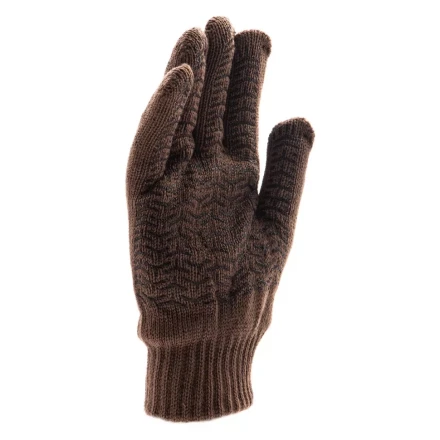 Перчатки трикотажные, двойные, полушерстяные, с ПВХ покрытием, Россия, Сибртех 68634 купить в Когалыме