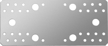 ЗУБР КП-2.5, 210 x 90 x 2.5 мм, цинк, крепежная пластина (31023-210) купить в Когалыме