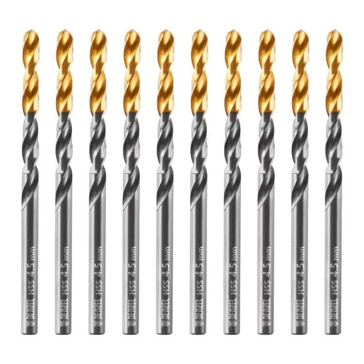 Сверло по металлу, 4,5 мм, HSS-Tin, Golden Tip, 10 шт. Denzel 717211 купить в Когалыме