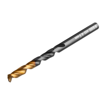 Сверло по металлу, 4,5 мм, HSS-Tin, Golden Tip, 10 шт. Denzel 717211 купить в Когалыме