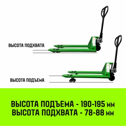 Тележка гидравлическая ручная HITCH REGULAR 2000KG 1150*550мм (полиуретановые ролики) купить в Когалыме