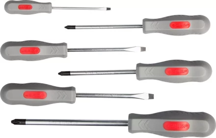 Набор ЗУБР "МАСТЕР": Отвертки, Cr-v, эргономичная двухкомпонентная рукоятка, 6шт 25065-H6_z02 купить в Когалыме