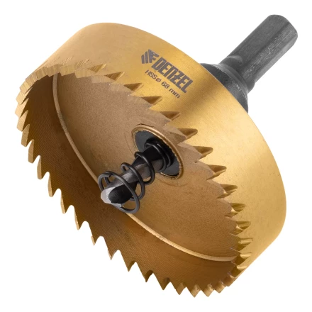 Коронка по металлу HSS, 68 мм, нитридтитановое покрытие Denzel 724122 купить в Когалыме