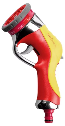 Пистолет-распылитель GRINDA 9-позиц., металлический с TPR, с автомат. сменой режимов распыления 8-427141 купить в Когалыме