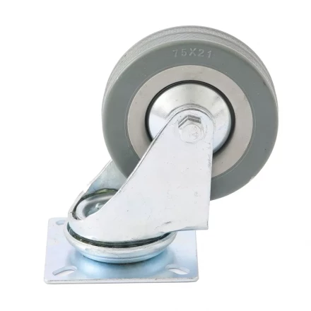 Колесо поворотное d-75 мм крепление  платформенное СИБРТЕХ артикул 68714 купить в Когалыме