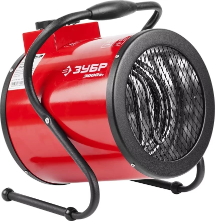 Пушка ЗУБР "МАСТЕР" "круглая" тепловая электрическая, гладкий нерж ТЭН, 3/1,5 кВт, 220В ЗТП-3000_М2 купить в Когалыме