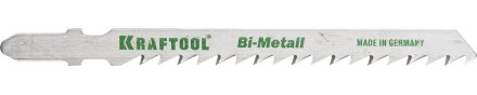 Полотна KRAFTOOL, T144DF, для эл/лобзика, Bi-Metall, по дереву, фанере, быстрый рез, EU-хвост., шаг 4мм, 75мм, 2шт 159520-4 купить в Когалыме