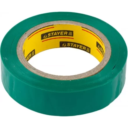 Изолента, STAYER Master 12291-G-15-10, ПВХ, 5000 В, 15мм х 10м, зеленая 12291-G-15-10 купить в Когалыме