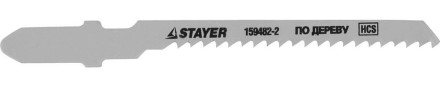 Полотна STAYER &quot;STANDARD&quot;, T119BO, для эл.лобзиков, HCS, по дереву, фанере, пластмассе, фигурный рез, EU-хвост., 50/2мм, 2шт 159482-2 купить в Когалыме