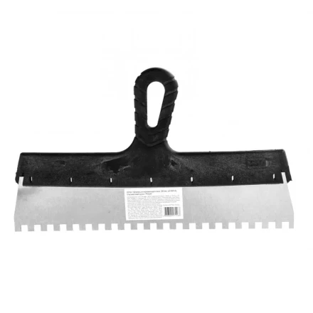 Шпатель из нержавеющей стали 350 мм зуб 8 х 8 мм пластмассовая ручка 85145 купить в Когалыме