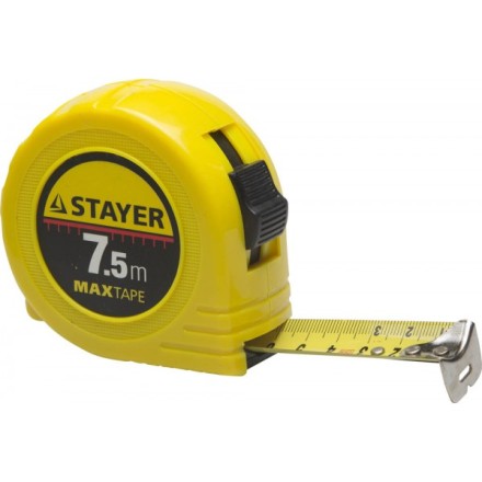 Рулетка STAYER &quot;МASTER&quot; &quot;MaxTape&quot;, пластиковый корпус, 7м/25мм 34014-07-25 купить в Когалыме
