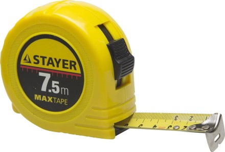Рулетка STAYER &quot;МASTER&quot; &quot;MaxTape&quot;, пластиковый корпус, 7м/25мм 34014-07-25 купить в Когалыме