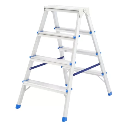 Стремянка двусторонняя 4 ступени алюминиевая Сибртех 97924 купить в Когалыме