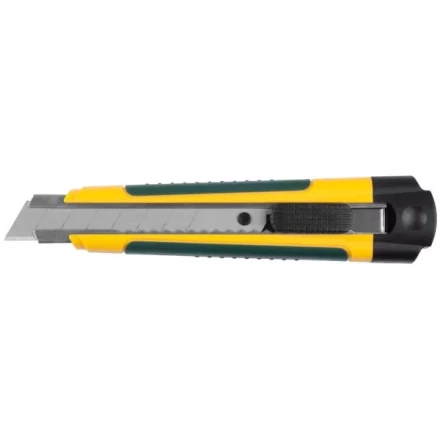 Нож с сегментированным лезвием, KRAFTOOL 09199, двухкомп корпус, автостоп, отсек для хранения запасных лезвий, 18мм 9199 купить в Когалыме