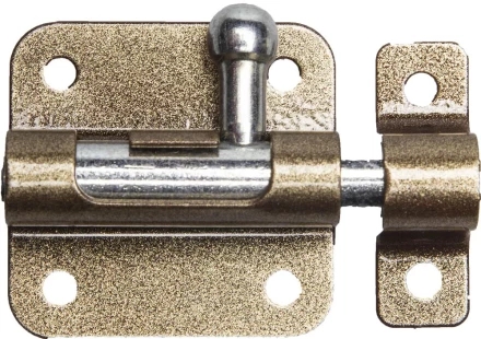 Задвижка накладная для окон и мебели "ШП-10 КМЦ", цвет коричневый металлик/цинк, 30мм 37743-30 купить в Когалыме