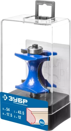 ЗУБР 54 x 51 мм, радиус 12.7 мм, фреза полустержневая с подшипником, Профессионал (28722-54) купить в Когалыме