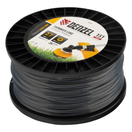 Леска для триммера двухкомпонентная круглая, 2,7мм х 151м, на DIN катушке EXTRA CORD// Denzel 96809 купить в Когалыме