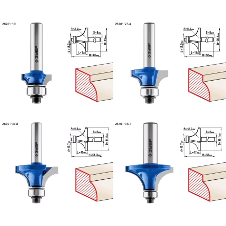 ЗУБР 4 шт, набор профильных фрез по дереву, Профессионал (28795-H4-2) купить в Когалыме