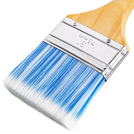 Кисть плоская "Евро" 3", искусственная щетина, деревянная ручка MTX 83073 купить в Когалыме